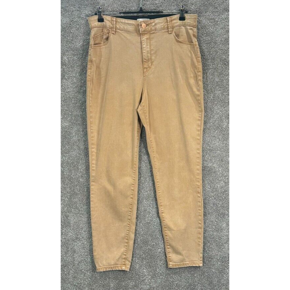 Knox Rose Pants Womens 12 Tan Actual 32X28 Hi‎ Rise Flex Waistband Stretch Ankle